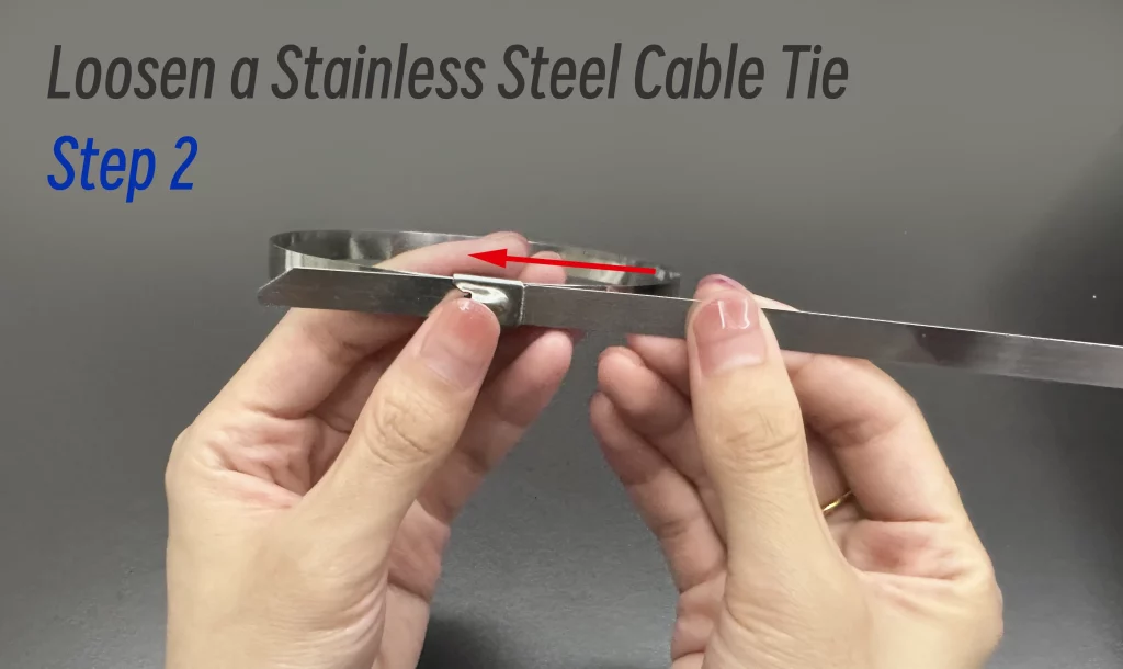 Loosen a Stainless Steel Cable Tie-step2