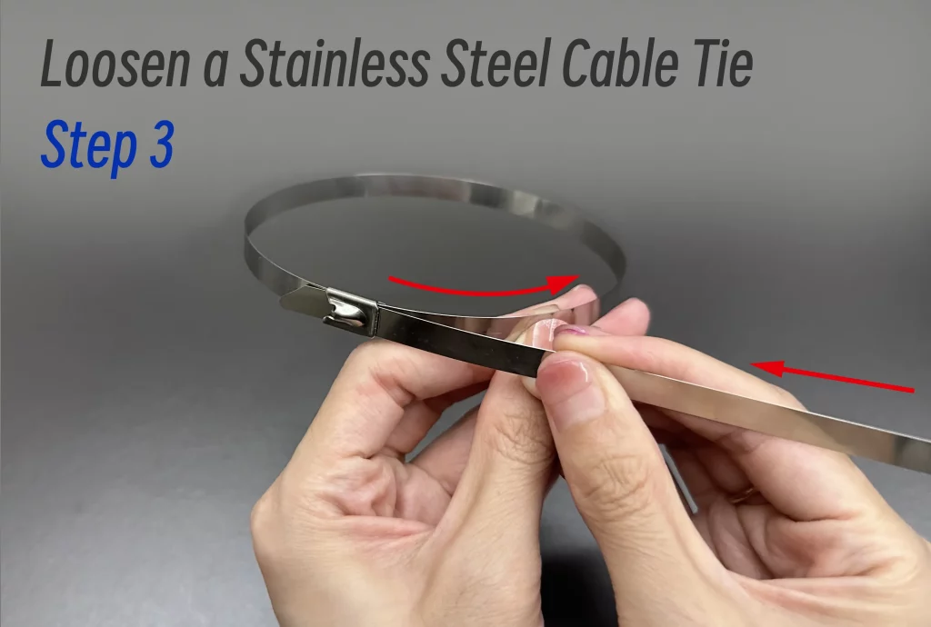 Loosen a Stainless Steel Cable Tie-step3