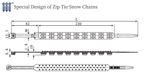 Special Design of Zip Tie Snow Chains