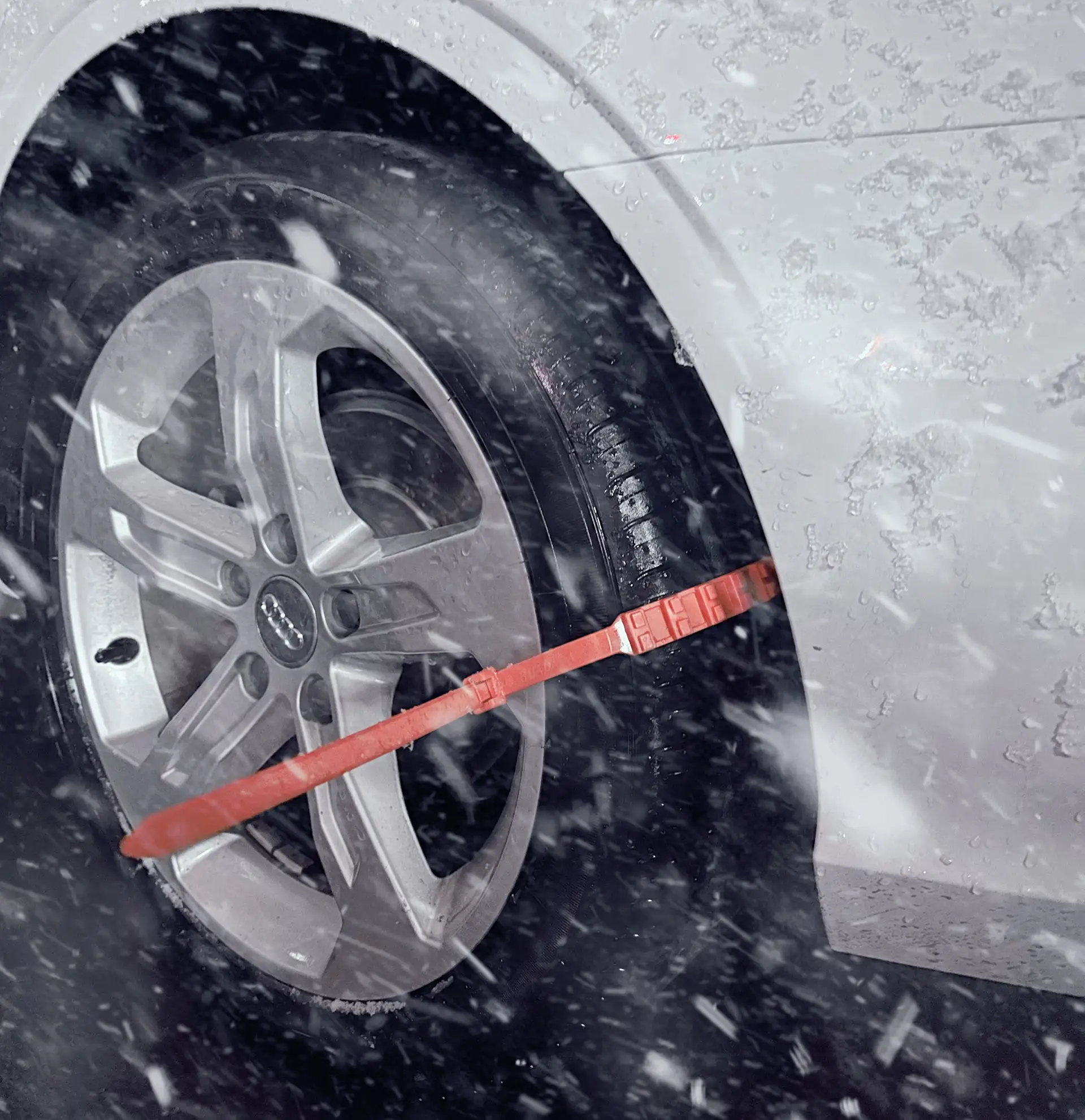 Using Zip Tie Snow Chains in Snowy Conditions