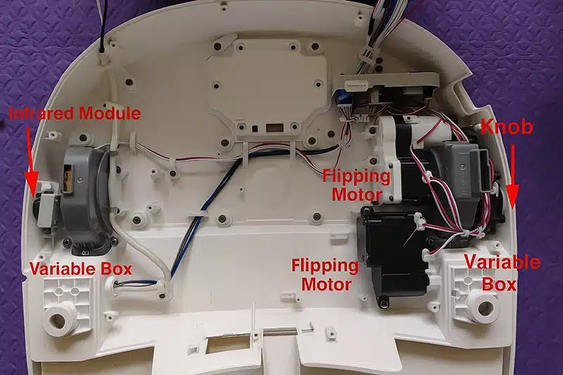 Cable Ties Inside a Smart Toilet Seat