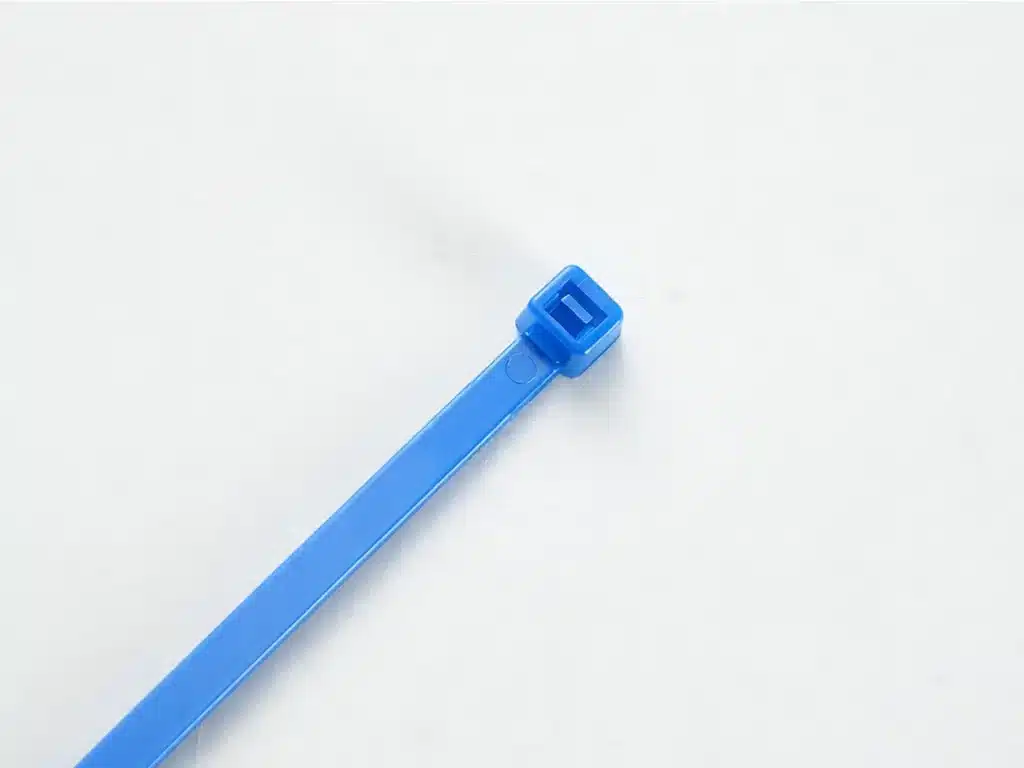 Blue ETFE cable ties