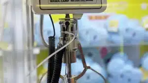 Nylon cable ties used for wire management inside a claw machine