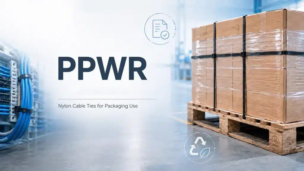 Nylon cable ties used for pallet packaging under EU PPWR requirements