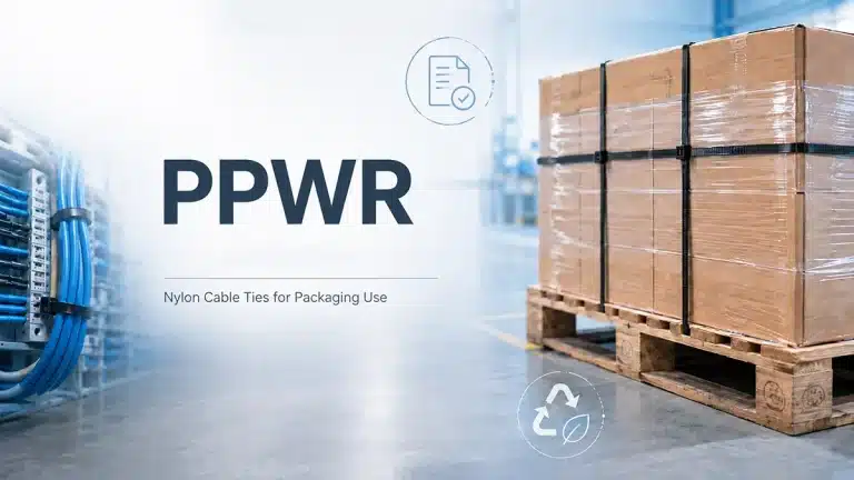 Nylon cable ties used for pallet packaging under EU PPWR requirements