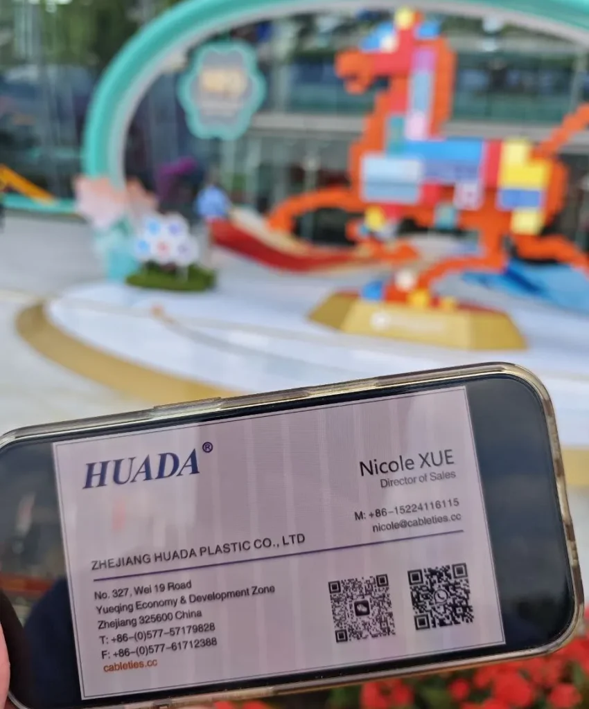 HUADA business card photographed at the 140th Canton Fair in Guangzhou